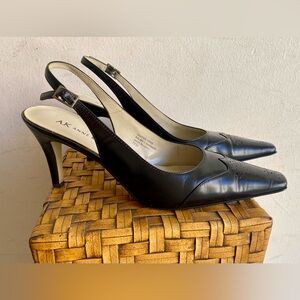Anne Klein Classic Black Slingback Heels.